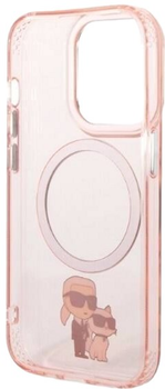Etui Karl Lagerfeld Iconic Karl&Choupette Magsafe do Apple iPhone 14 Pro Pink (3666339087586)