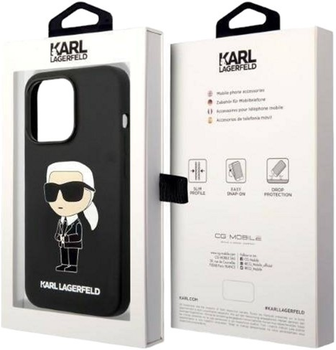 Панель Karl Lagerfeld Silicone Ikonik Magsafe для Apple iPhone 14 Pro Black (3666339087708)