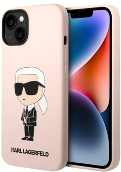 Etui Karl Lagerfeld Silicone Ikonik Magsafe do Apple iPhone 14 Plus Pink (3666339087654)