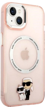 Etui Karl Lagerfeld Iconic Karl&Choupette Magsafe do Apple iPhone 14 Pink (3666339087562)