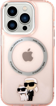 Панель Karl Lagerfeld Iconic Karl&Choupette Magsafe для Apple iPhone 14 Pro Max Pink (3666339087593)