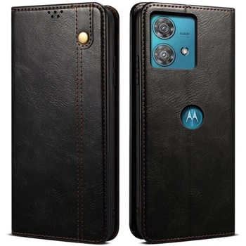 Чехол-книжка с кармашками UniCase Leather Wallet для Motorola Edge 40 Neo - Black