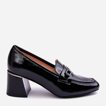 Loafersy damskie na obcasie Vinceza Idona 36 Czarne (5905677937602)