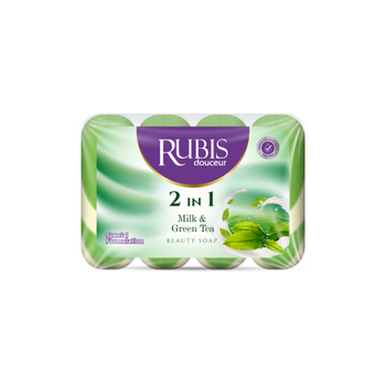 Rubis мило 2 в 1 (4х90гр) молоко та зелений чай