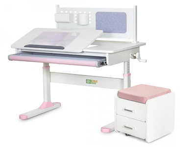 Комплект (S) ErgoKids TH-325 Pink (парта + тумба) (арт.TH-325 + BD C3_PINK) Рожевий