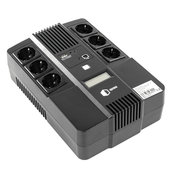 ИБП (UPS) линейно-интерактивный Qube AIO 650, 650VA/360W, LCD, 6 x Schuko, RJ-45, USB