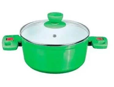 Кастрюля с крышкой Peterhof PH-15732-24-green 24 см 3.8 л зеленая