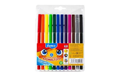 Фломастери Marco Super Washable 12 кольорів (1690-12)