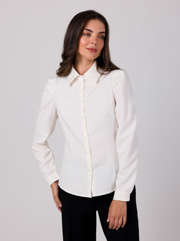Koszula damska elegancka BeWear B277 XL Kremowa (5905563719497)