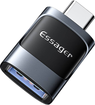 Адаптер ESSAGER Xuankong OTG USB Female to Type-C male USB 3.0 Adaptor Grey (EZJAC-XL01)
