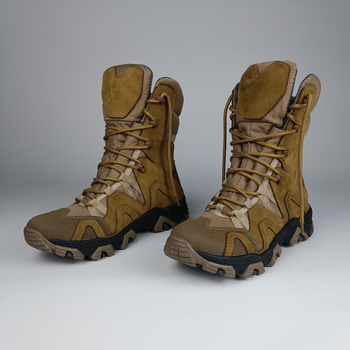 Зимние кожаные берцы Oksy Tactical на мембране GORE-TEX ботинки Coyote размер 42