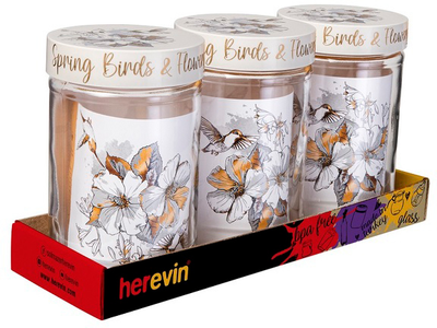 Набор Банок Herevin Golden Flower 660 мл х 3 шт (144367-440)