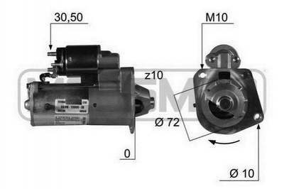 Стартер ERA 220418 Volvo V70, C70, S40, S80, V50, C30, S60; Ford Mondeo, Focus, Kuga, S-Max 1379703, 1525795, 31268035AA