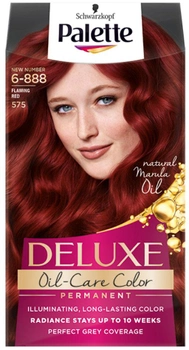 Trwała farba do włosów Palette Deluxe Oil-Care Color z mikroolejkami 575 (6-888) Flaming Red (3838824176819)