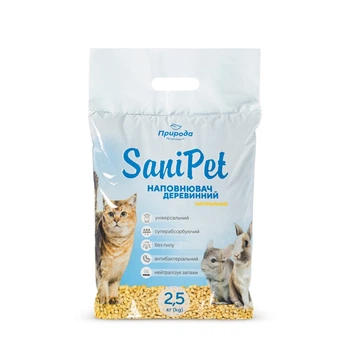Sani Pet наповнювач деревний універсальний 2,5 кг - без аромату