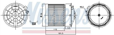 Вентилятор печки NISSENS 87722 Nissan Qashqai 272264EM0A