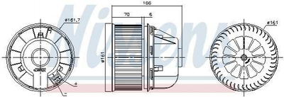 Вентилятор пічки NISSENS 87489 Ford Focus, Kuga, C-Max, Transit, Connect 1696007, AV6N18456BA