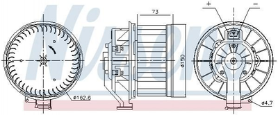 Вентилятор печки NISSENS 87803 1S1819015A, 1S1819015D