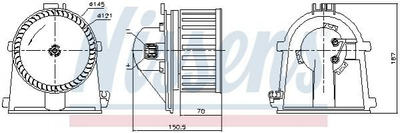 Вентилятор пічки NISSENS 87386 Audi A4; Volkswagen Passat 8D1819021A, 8D1819021B