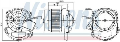 Вентилятор пічки NISSENS 87430 Mercedes A-Class, CLA-Class, GLA-Class, B-Class; Infiniti Q 2469064200, A2469064200