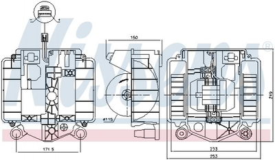 Вентилятор печки NISSENS 87461 Mercedes S-Class 2228202214