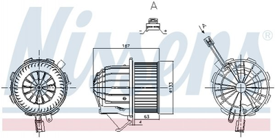 Вентилятор печки NISSENS 87428 Audi A4, Q5, A5, Allroad 8T1820021