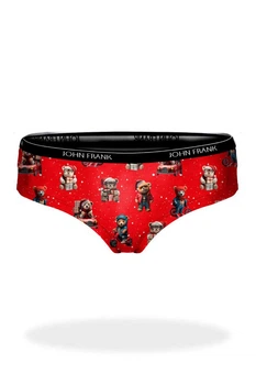 Трусики бразилиана John Frank 5(XL) Красный микс (ch-bear) (92783)