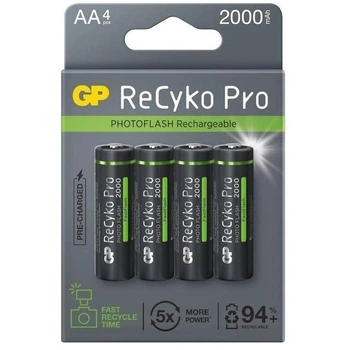 Акумулятор GP ReCyko+Pro Photo Flash AA/HR6 2000mAH (GP210AAHCF-2APCEB4) (4шт)