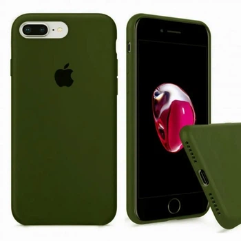 Чохол Silicone case for iPhone 7 Plus / 8 Plus Army Green (закритий низ)