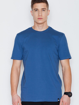 T-shirt męski bawełniany Visent V001 S Niebieski (5902249100259)