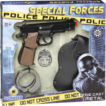Ігровий набір Gonher Police 4 шт (8410982042561)