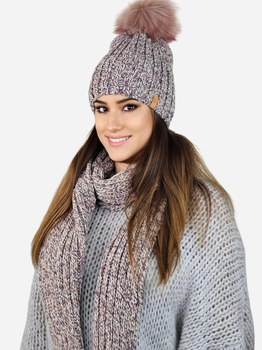 Комплект жіночий (шапка+шарф) Kamea K.22.261.09 One Size Рожевий (5903246771435)