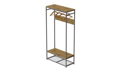 Вешалка напольная модульная Ferrum-decor Трелис 14 180x90x38 серый ДСП Дуб Артизан 16мм (FRD-104357)