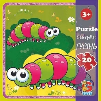 Пазлы детские "Насекомые" G-Toys LI06, 20 элементов