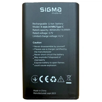 Аккумулятор для Sigma X-Style 34 NRG (Разъем Type-C) 4050mAh Original (158016)