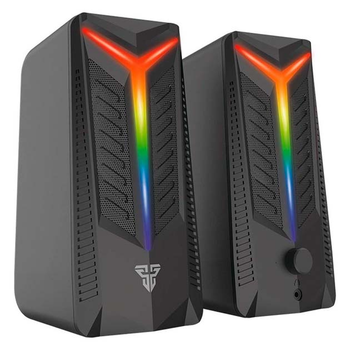 Комп‘ютерні колонки Fantech GS301 Trifecta акустика 10Вт, Bluetooth 5.0, AUX, USB, LED RGB підсвічування, дротові/блютуз для комп'ютера або ноутбука Чорний