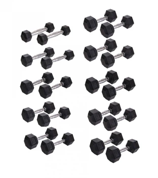 Гексагональный гантельный ряд Fitnessport D-03 1-10 кг (10 пар) 110 кг