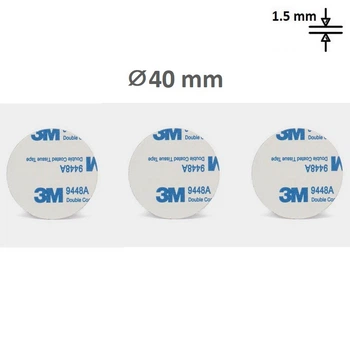 Двухсторонний скотч липучки 3М VHB Strong White Круг D=40мм (3 в 1) (68081)