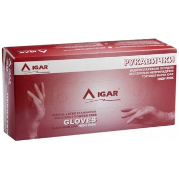 Перчатки медицинские латексные Igar S синие 50 шт