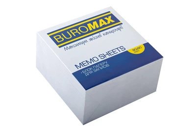 Блок бумаги для записей Buromax 90х90х50мм, белый, склеєний (BM.2214)