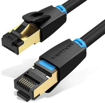 Інтернет-кабель Vention Cat.8 SSTP Patch Cable LAN-кабель мережевий шнур патч-корд RJ45 2 м Black (YM1215)