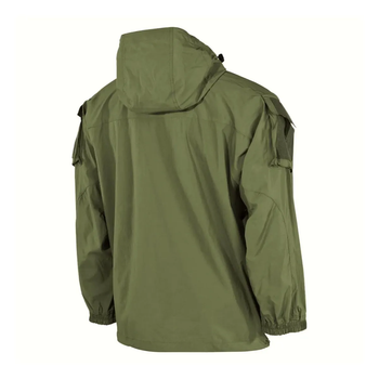 Чоловіча куртка з капюшоном US Gen III Level 5 MFH KL073 з водонепроникного матеріалу на блискавці Двостороння система вентиляції з липучкою і гумкою на манжетах Olive L (Kali)