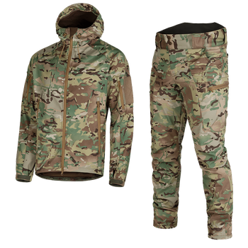 Костюм влаго-ветрозащитный SoftShell куртка и штаны Мультикам M (Kali) KL049