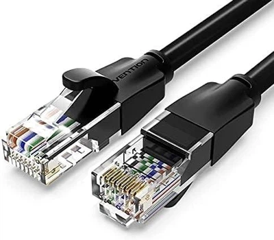 Інтернет-кабель Vention Cat6 UTP Ethernet мережевий шнур патч-корд 1000MPbs 250MHz 5 м Black (YM1633)