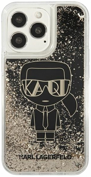 Etui CG Mobile Karl Lagerfeld Liquid Glitter Gatsby do Apple iPhone 13/13 Pro Czarny (3666339049829)