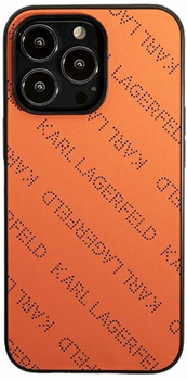 Etui CG Mobile Karl Lagerfeld Perforated Allover do Apple iPhone 13/13 Pro Pomaranczowy (3666339049584)