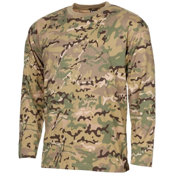 Тактическая футболка (лонгслив) с длинным рукавом MFH, мультикам, L