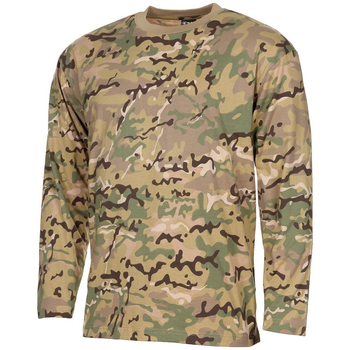 Тактическая футболка (лонгслив) с длинным рукавом MFH, мультикам, XL
