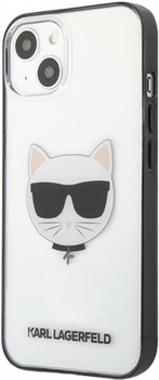 Etui CG Mobile Karl Lagerfeld Iconic Choupette do Apple iPhone 13 mini Przezroczysty (3666339028053)