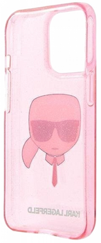 Панель CG Mobile Karl Lagerfeld Glitter Karl&Choupette для Apple iPhone 13 mini Pink (3666339028817)